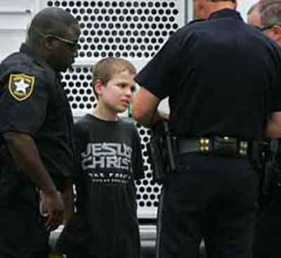 child with police, child discipline
